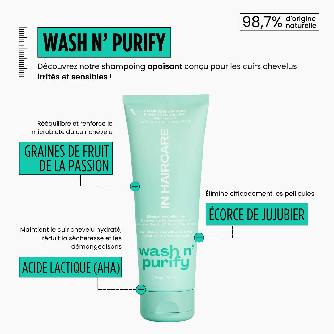 Wash n' Purify – Shampoing soin cuir chevelu